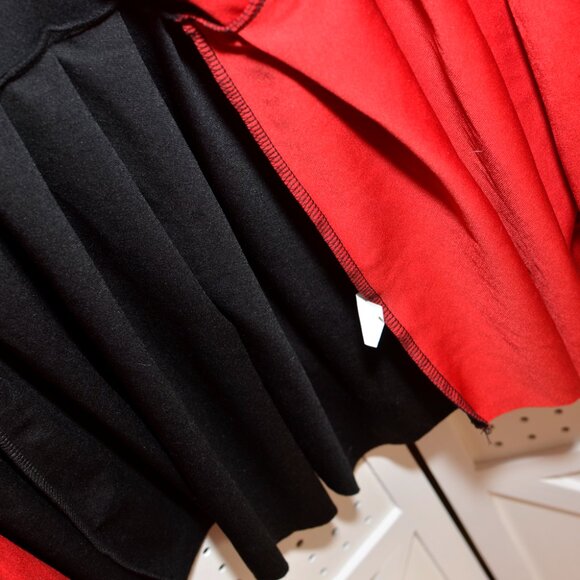 Plus Size 1XL Black & Red Long Sleeve Peplum Ruffle Casual Blazer Jacket - Picture 10 of 14